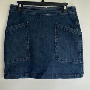 LOFT Jean skirt with large front pockets women’s-8